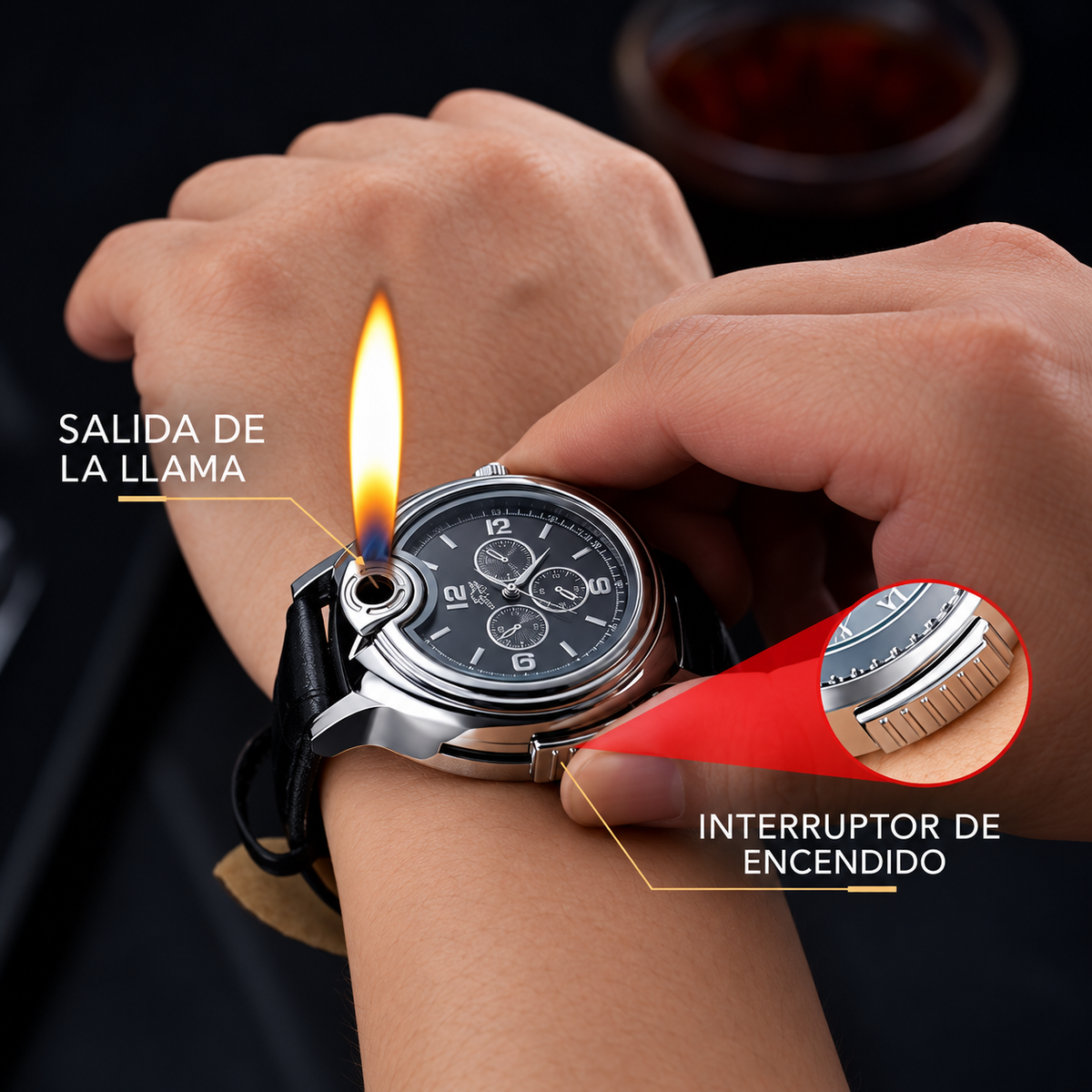 Encendedor de Gas TOMY Reloj
