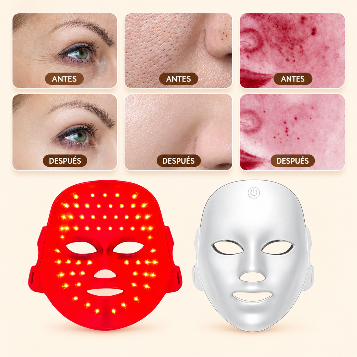 ESPURE Máscara Facial LED