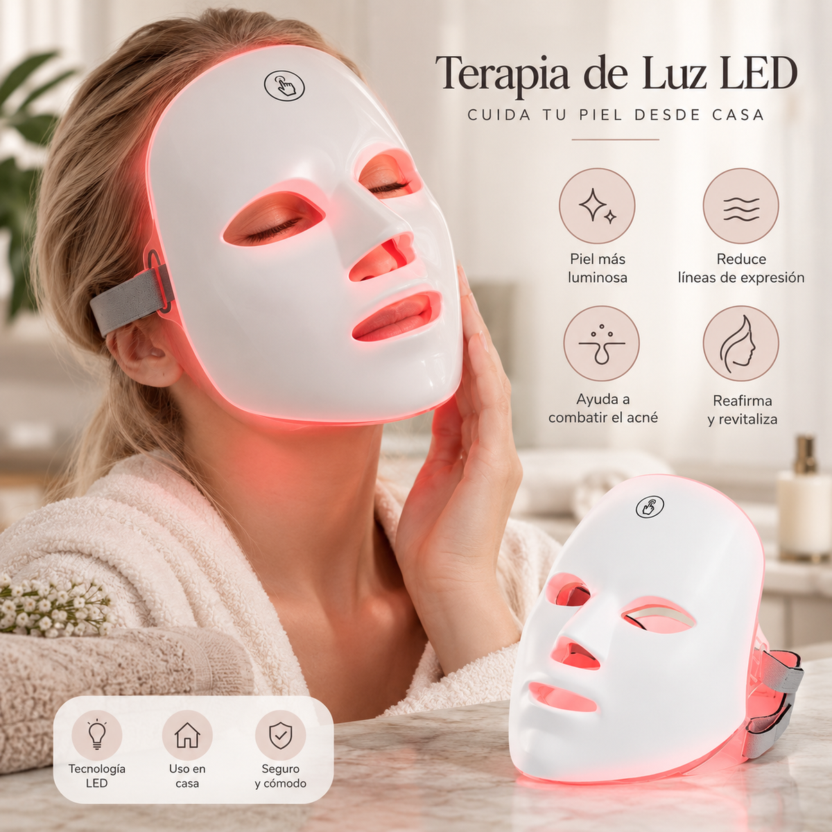 ESPURE Máscara Facial LED
