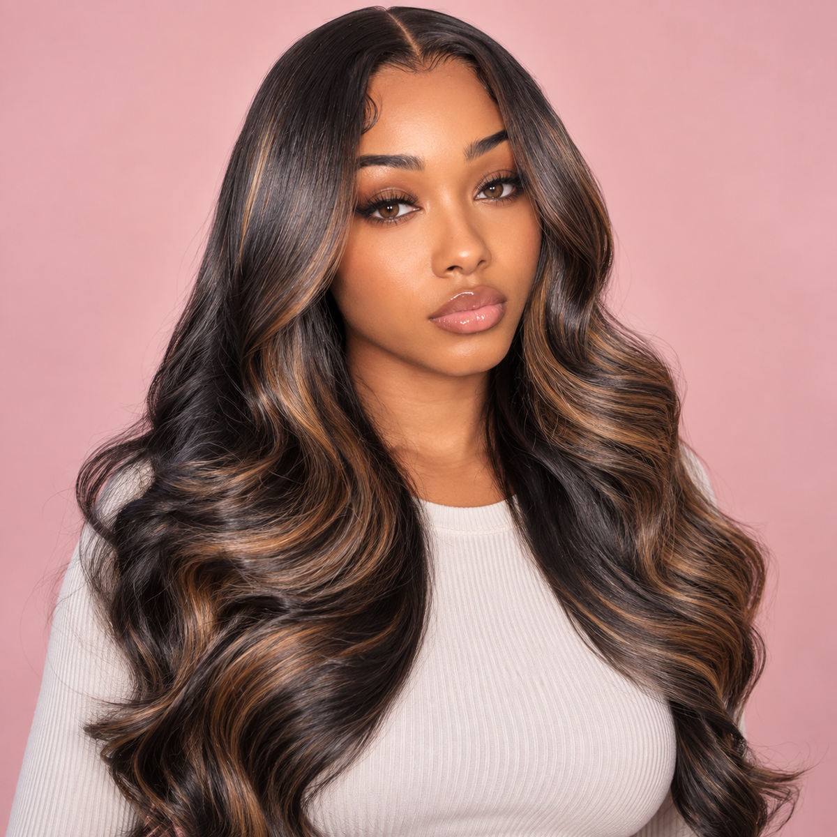 Kiara Mocha Highlight Body Wave HD Lace Wig