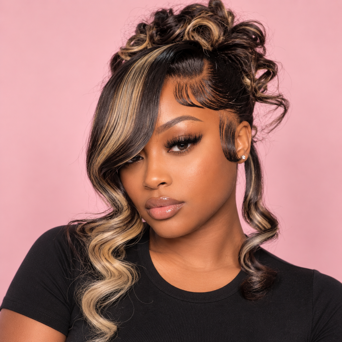 Peluca 1B/27 Highlight Body Wave HD Lace