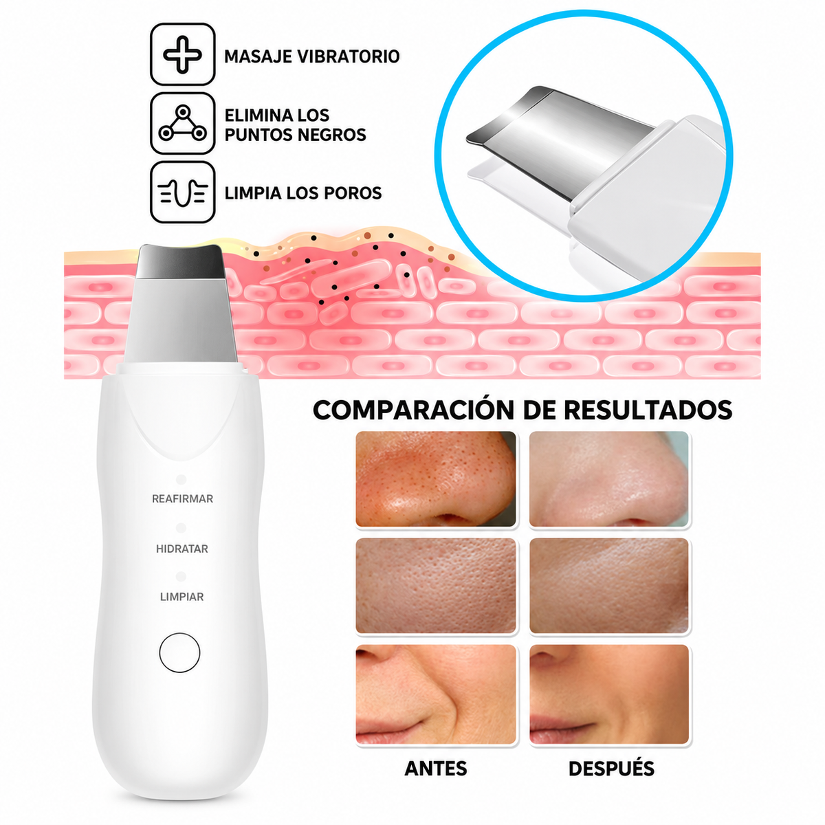 ESPURE Espátula Facial de Limpieza Profunda